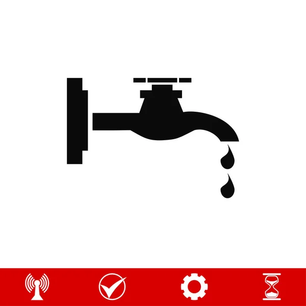 Faucet flat icon — Stock Vector