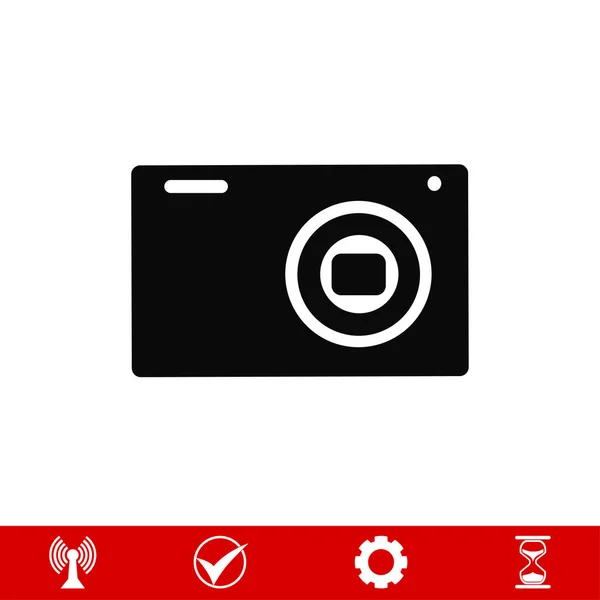 Εικονίδιο "υπογραφή" φωτογραφική μηχανή — Διανυσματικό Αρχείο