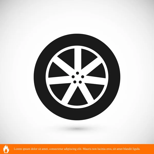 Плоский колесо значок — стоковий вектор