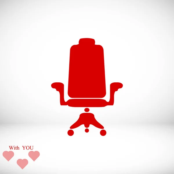 Chaise plate icône — Image vectorielle
