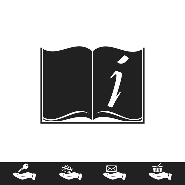 Libro abierto icono — Vector de stock
