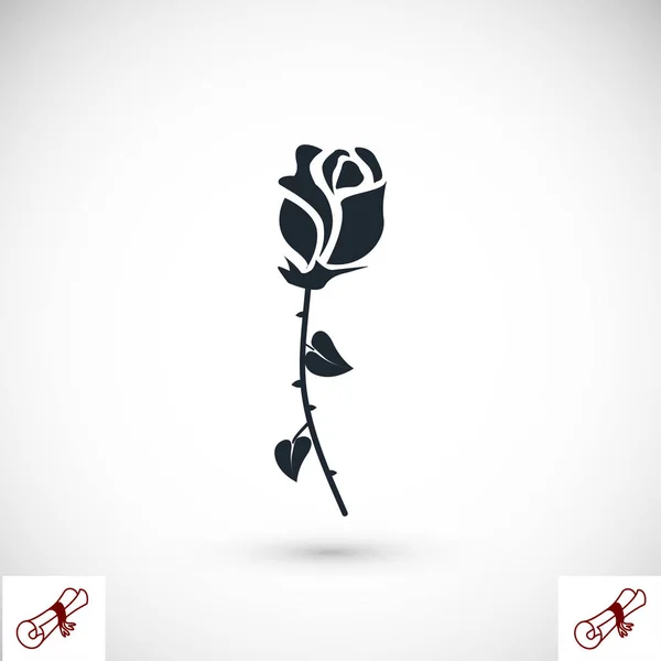 Rózsa virág ikon — Stock Vector