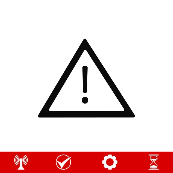 Señal de advertencia icono — Vector de stock