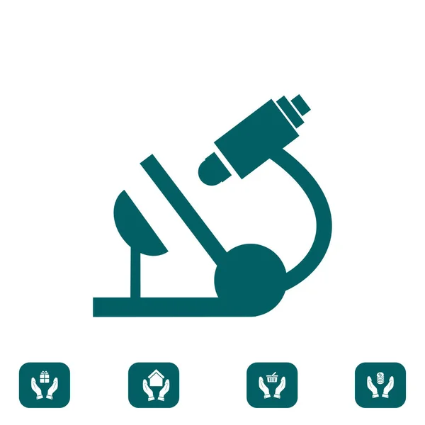 Diseño del icono del microscopio — Archivo Imágenes Vectoriales
