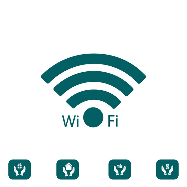 Плоский значок Wi-Fi — стоковий вектор