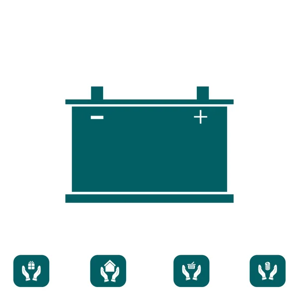 Car battery icon. Vector — Stock Vector