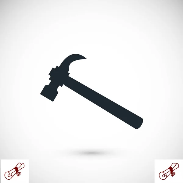 Hammer-Werkzeug-Symbol — Stockvektor
