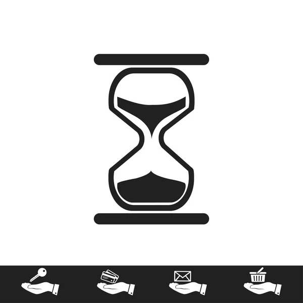 Signo de reloj de arena icono — Vector de stock