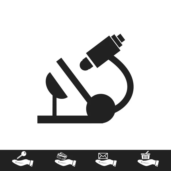 Diseño del icono del microscopio — Archivo Imágenes Vectoriales