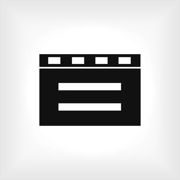 Дизайн значка киношного клаппера — стоковый вектор