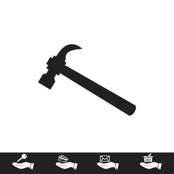 Hammer-Werkzeug-Symbol — Stockvektor