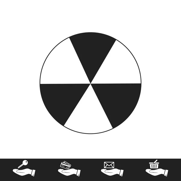 Radioactive web icon — Stock Vector