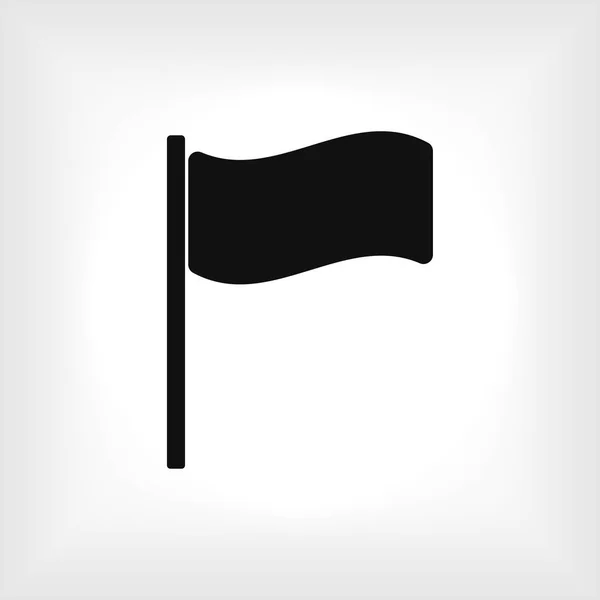 Icona con bandiera sventolante — Vettoriale Stock