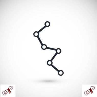 Diyagram düz simgesi