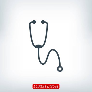 düz stetoskop simgesi