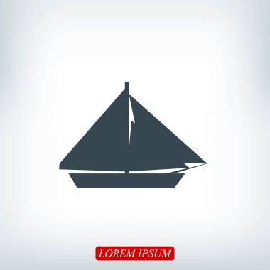 Tasarım yelken tekne simgesinin