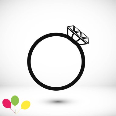 mücevher simgesiyle halka