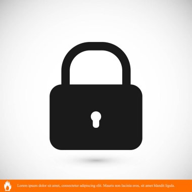 Düz kilit simgesi 