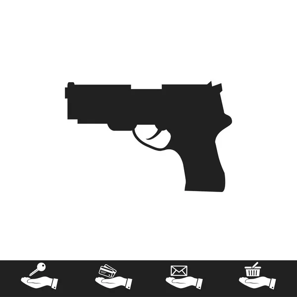 Pistola icono web — Vector de stock