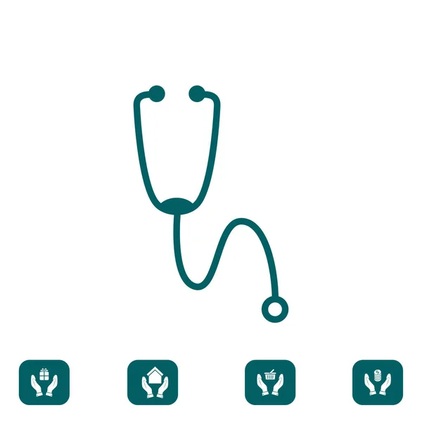 Flat Stethoscope icon — Stock Vector