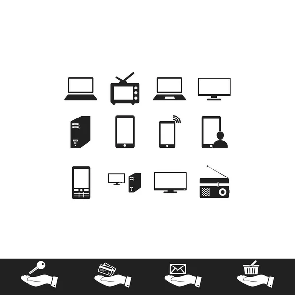 Communication device icons — Stock Vector