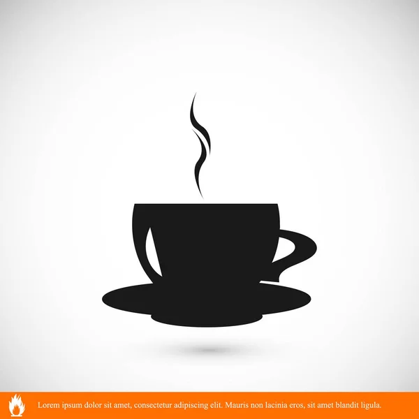 Icono de café plano — Vector de stock