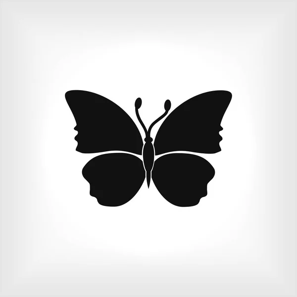 Motýl jednoduchý ikona — Stockový vektor