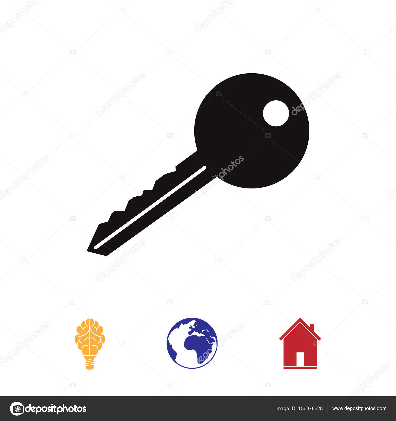Key sign icon Stock Vector Image by ©SimVA #156878628