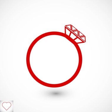 Yüzük basit simgesi