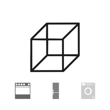 Geometrik küp simgesini