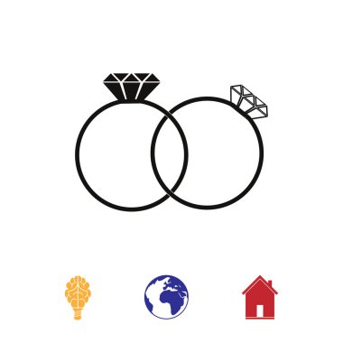 Yüzük basit simgesi