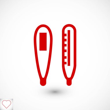 Termometreler basit simgesi