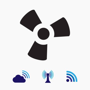 siyah fan ve pervane simgesi