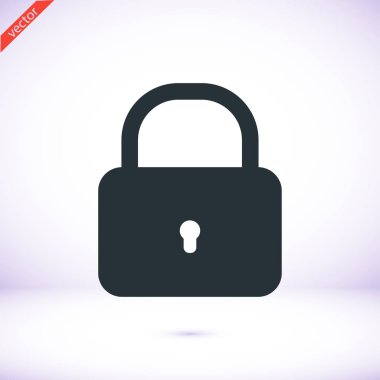 basit asma kilit simgesi