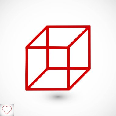 Geometrik küp simgesini