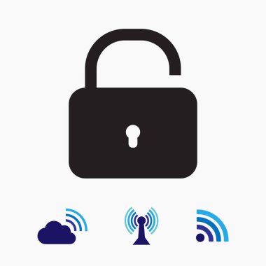 basit asma kilit simgesi