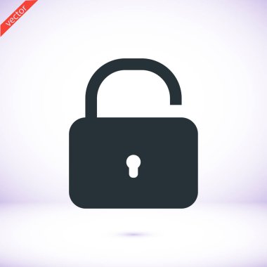 basit asma kilit simgesi