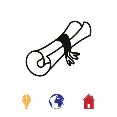 kaydırma düz simgesi