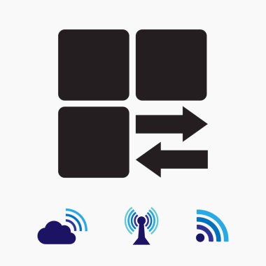 Infographic küp oklarla tarz