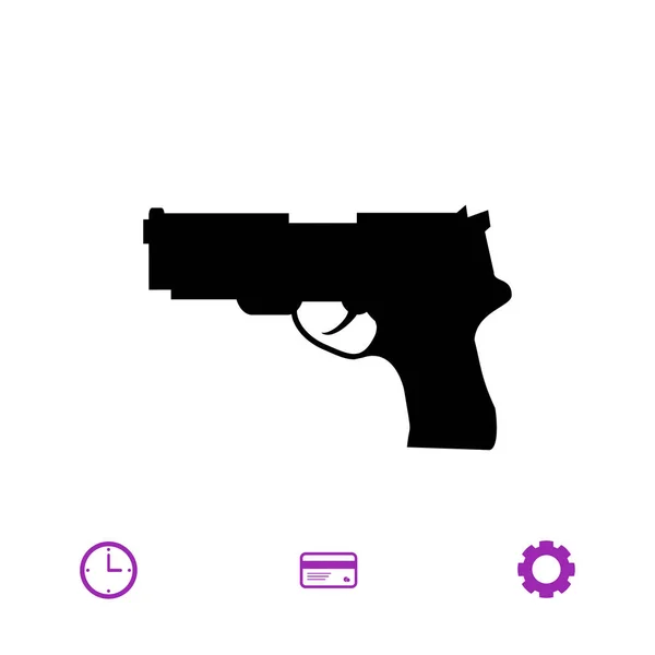 Gun web icon — Stock Vector