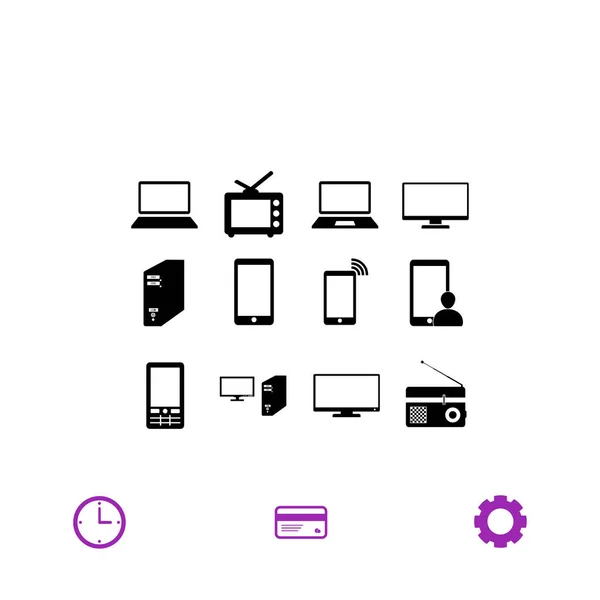 Communication device icons — Stock Vector