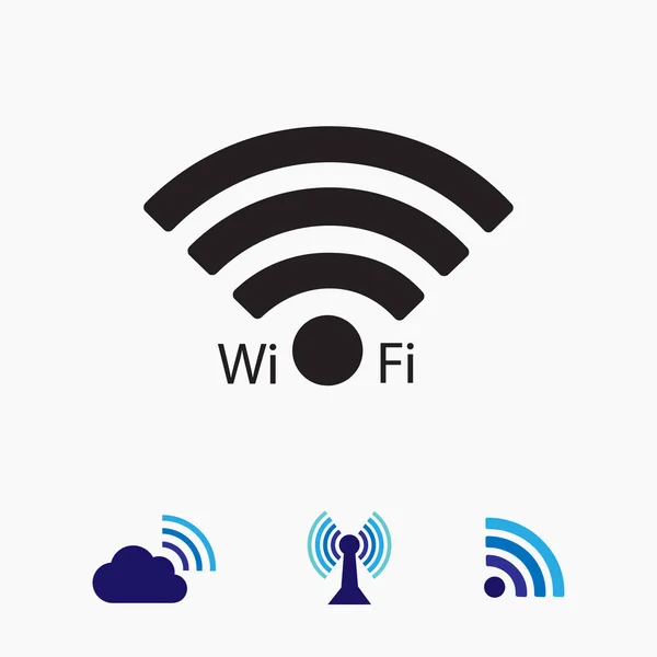 Icono de Wi-Fi plano — Vector de stock
