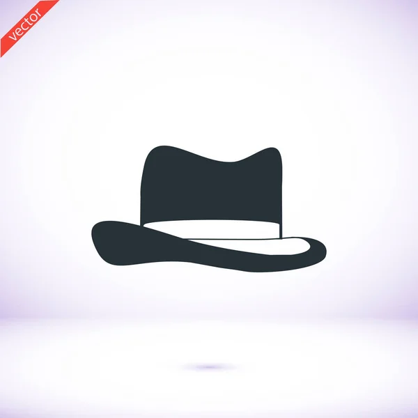 Ikona plochý klobouk — Stockový vektor