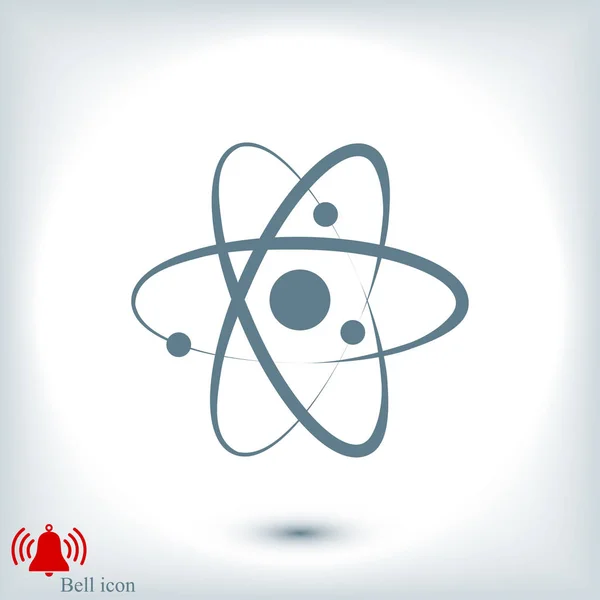 Atom aláírás ikonra — Stock Vector