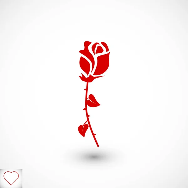 Ikona růže — Stockový vektor