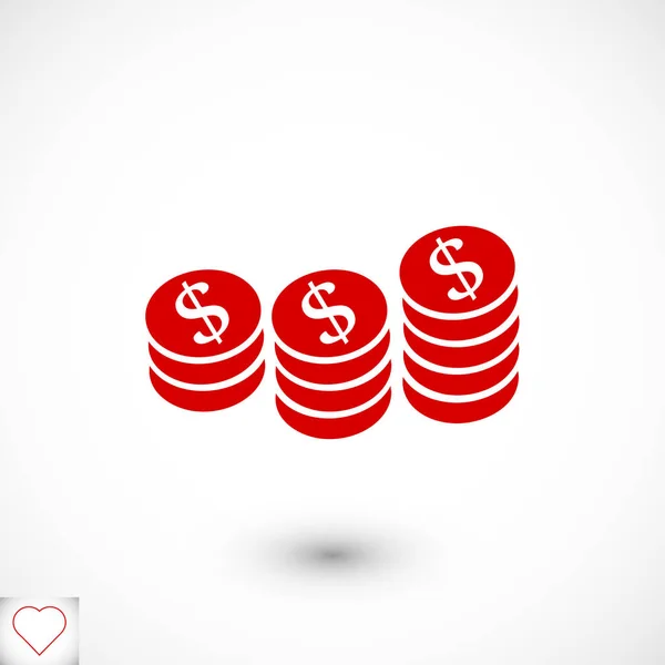 Icône signe argent — Image vectorielle