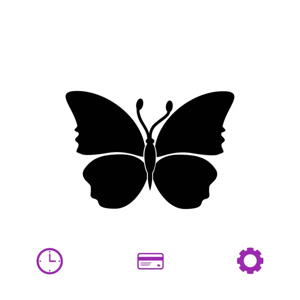 Απλή εικόνα πεταλούδα — Διανυσματικό Αρχείο