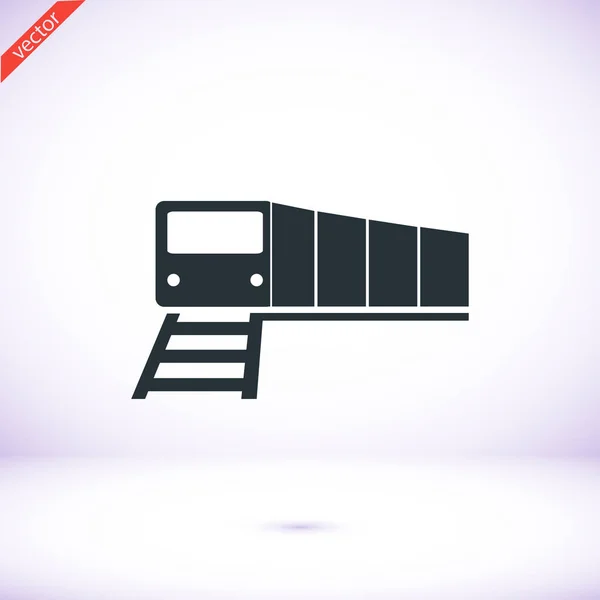 Train flat icon — Stock Vector