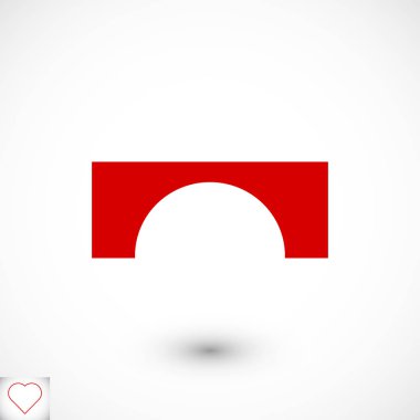 Köprü düz simgesi