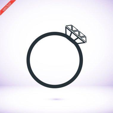 Yüzük basit simgesi